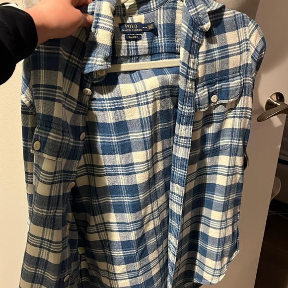 Blue and plaid Ralph Lauren button down! - Picture 2 of 5